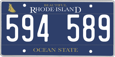 RI license plate 594589