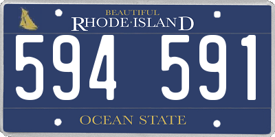 RI license plate 594591