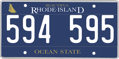 RI license plate 594595
