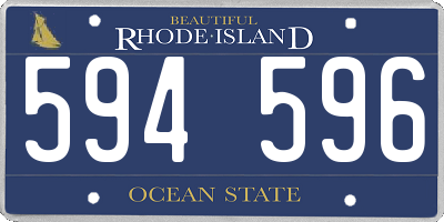 RI license plate 594596