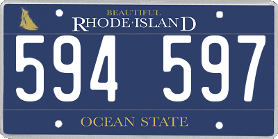 RI license plate 594597