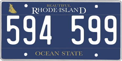 RI license plate 594599