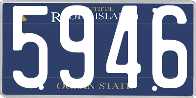 RI license plate 5946