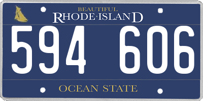 RI license plate 594606