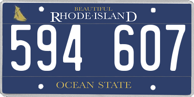 RI license plate 594607