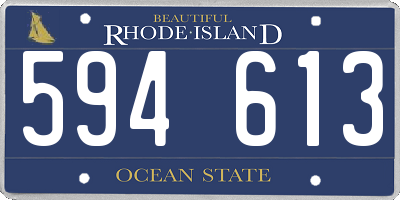 RI license plate 594613
