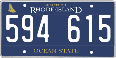 RI license plate 594615