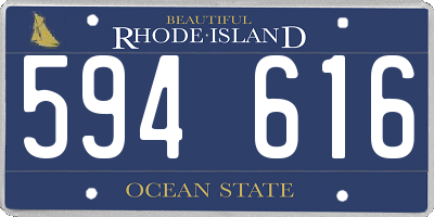 RI license plate 594616