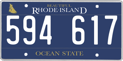 RI license plate 594617