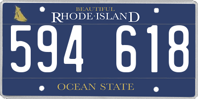 RI license plate 594618