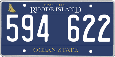 RI license plate 594622