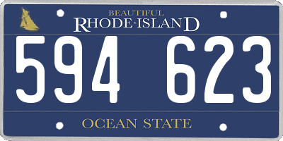 RI license plate 594623