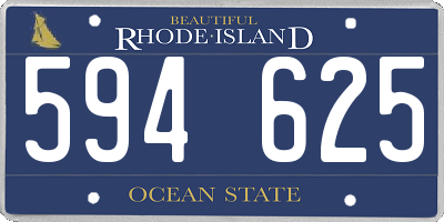 RI license plate 594625