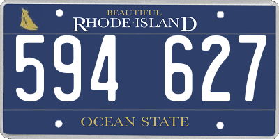 RI license plate 594627