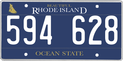 RI license plate 594628