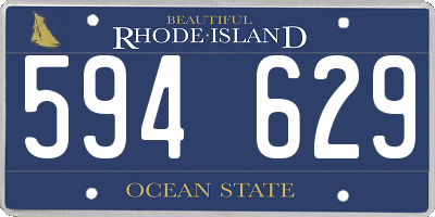 RI license plate 594629