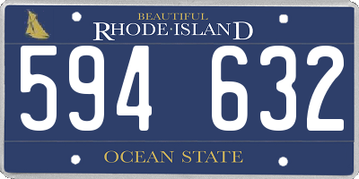 RI license plate 594632