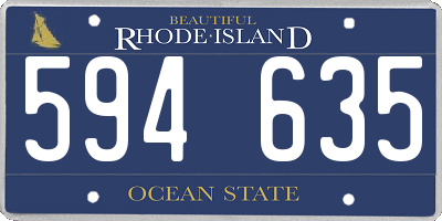 RI license plate 594635