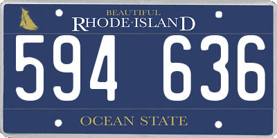 RI license plate 594636