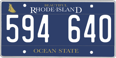 RI license plate 594640