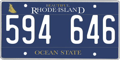 RI license plate 594646
