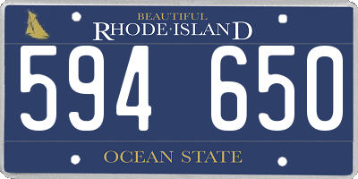 RI license plate 594650