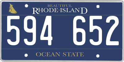 RI license plate 594652
