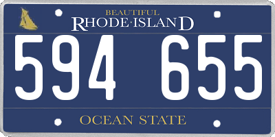 RI license plate 594655