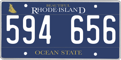 RI license plate 594656