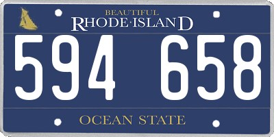 RI license plate 594658