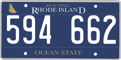 RI license plate 594662