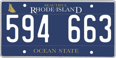 RI license plate 594663