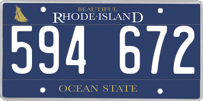 RI license plate 594672