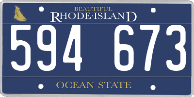 RI license plate 594673