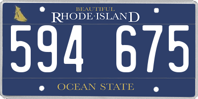 RI license plate 594675