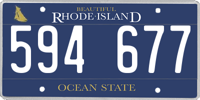 RI license plate 594677