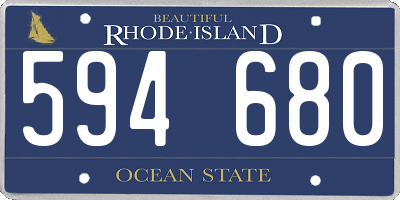 RI license plate 594680