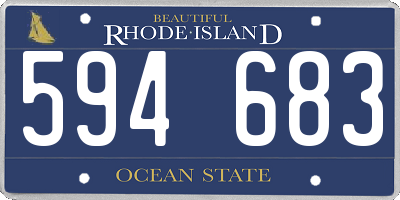 RI license plate 594683