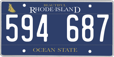 RI license plate 594687