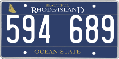 RI license plate 594689