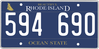 RI license plate 594690