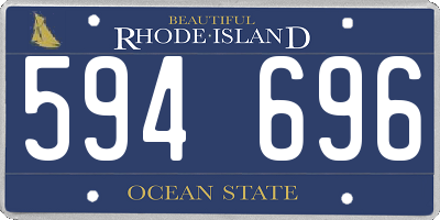 RI license plate 594696