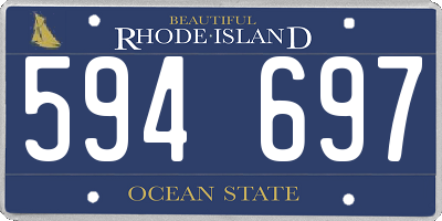RI license plate 594697