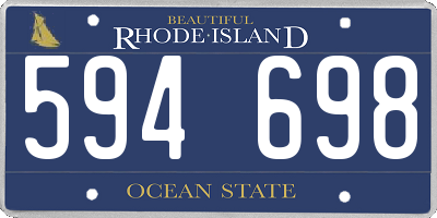 RI license plate 594698