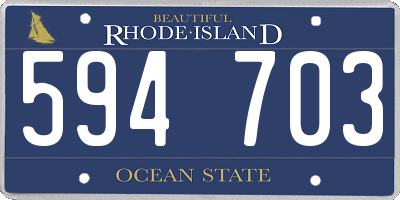 RI license plate 594703