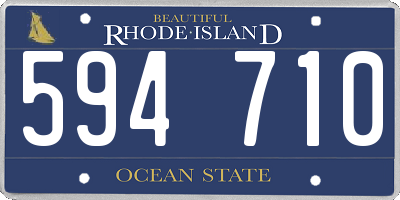 RI license plate 594710