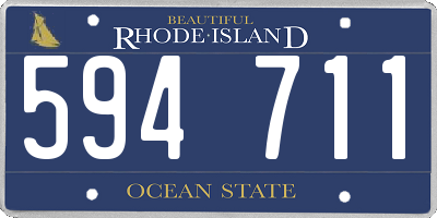 RI license plate 594711