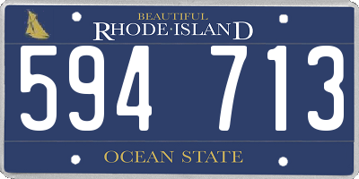 RI license plate 594713