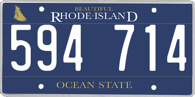 RI license plate 594714