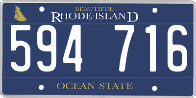RI license plate 594716